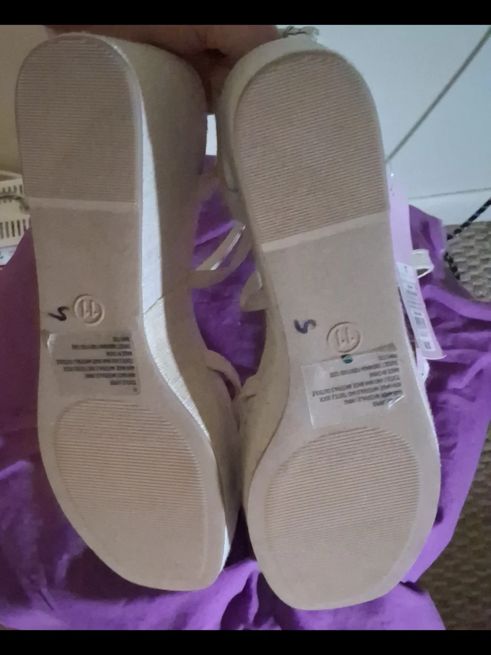 wild fable Cream Strappy Wedge Sandals with Ankle Buckle